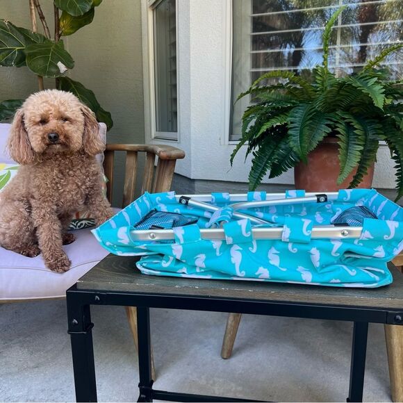 Collapsible basket 🐠 excellent condition 🐠seahorses - Picture 7 of 7